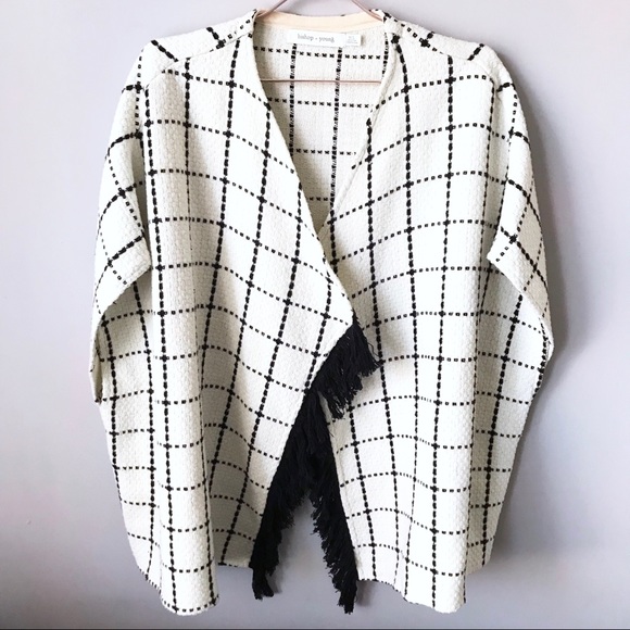 bishop + young Sweaters - Bishop & Young Fringe Poncho/Cardigan
